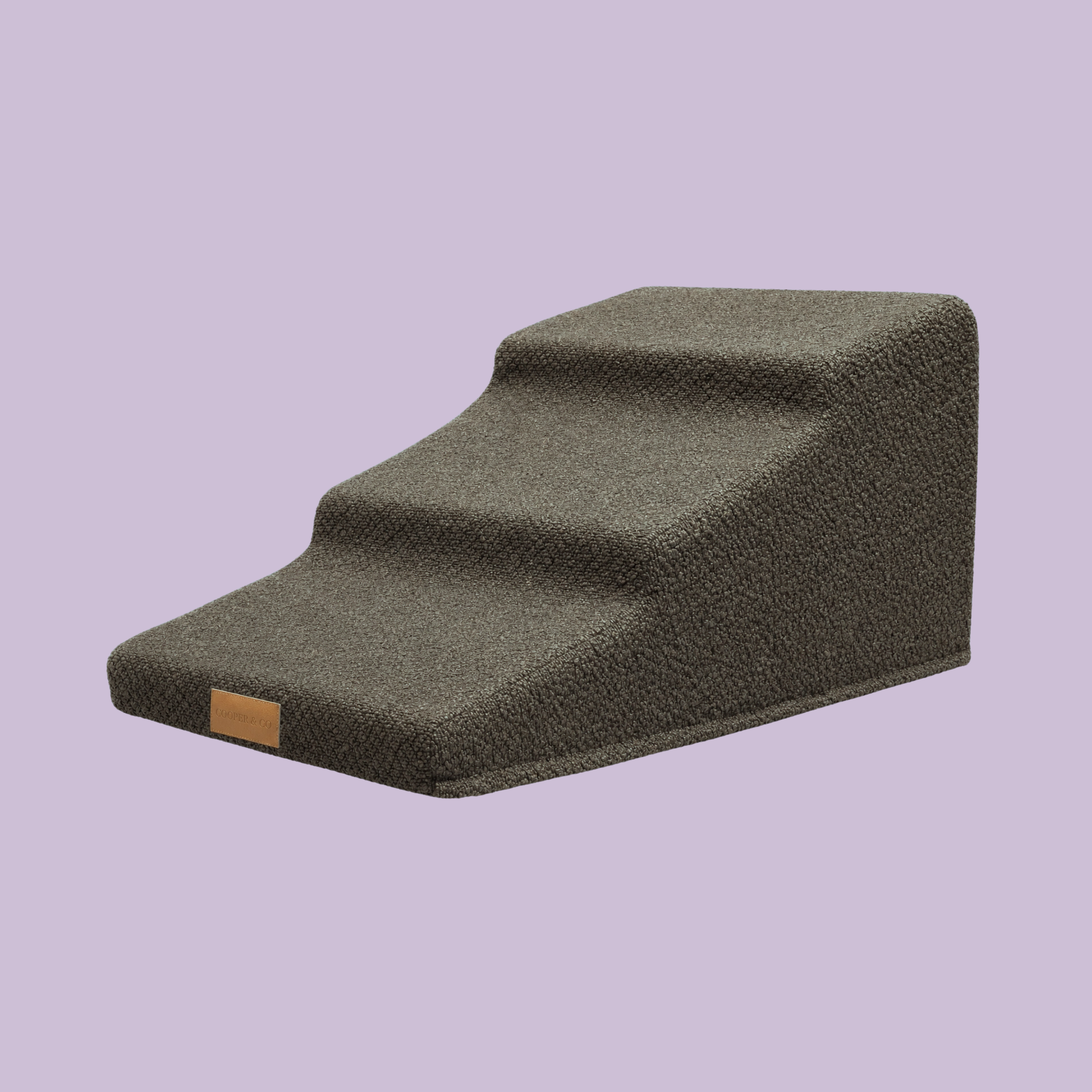 FlowSteps™ Cover Collection — Boucle - Chocolate Brown dog stair cover