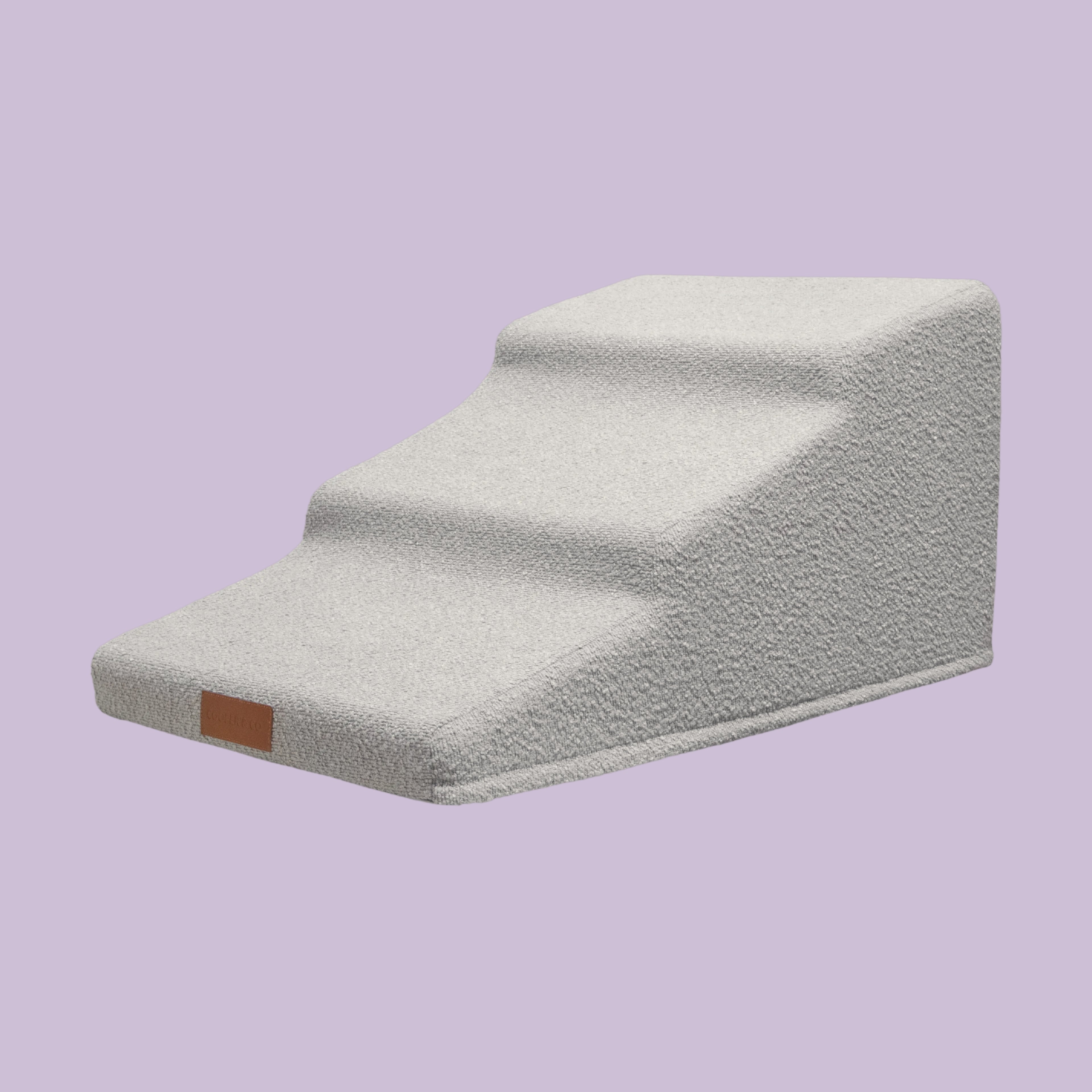 FlowSteps™ Cover Collection — Boucle - Medium Grey dog stair cover